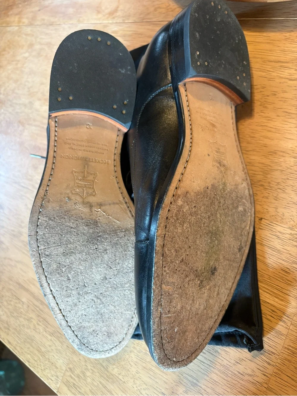 Beckett Simonon Black Dean Oxford Shoes